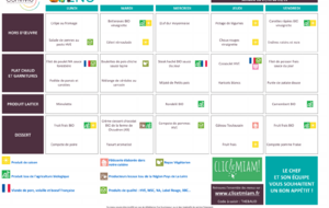 REPAS CANTINE : 17 novembre au 21 novembre 2025