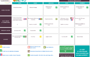 REPAS CANTINE - Vacances scolaires : 26 au 30 octobre 2026
