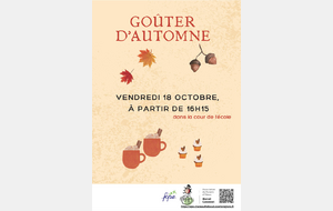 GOÛTER DES VACANCES D'AUTOMNE