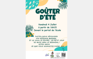 GOÛTER DES VACANCES D'ETE &amp; SOIREE REMERCIEMENTS