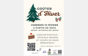 GOÛTER DES VACANCES D'HIVER