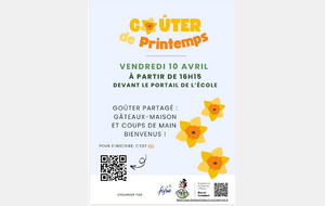 GOÛTER DES VACANCES DE PRINTEMPS