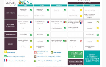 REPAS CANTINE: 31 août au 4 septembre 2026