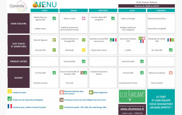 REPAS CANTINE: 28 au 2 octobre 2026