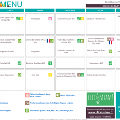 REPAS CANTINE/VACANCES: 13 avril au 17 avril 2026