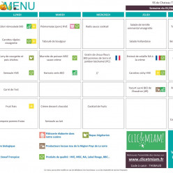 REPAS CANTINE: 1er au 5 juin 2026