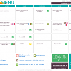 REPAS CANTINE: 12 au 16 octobre 2026